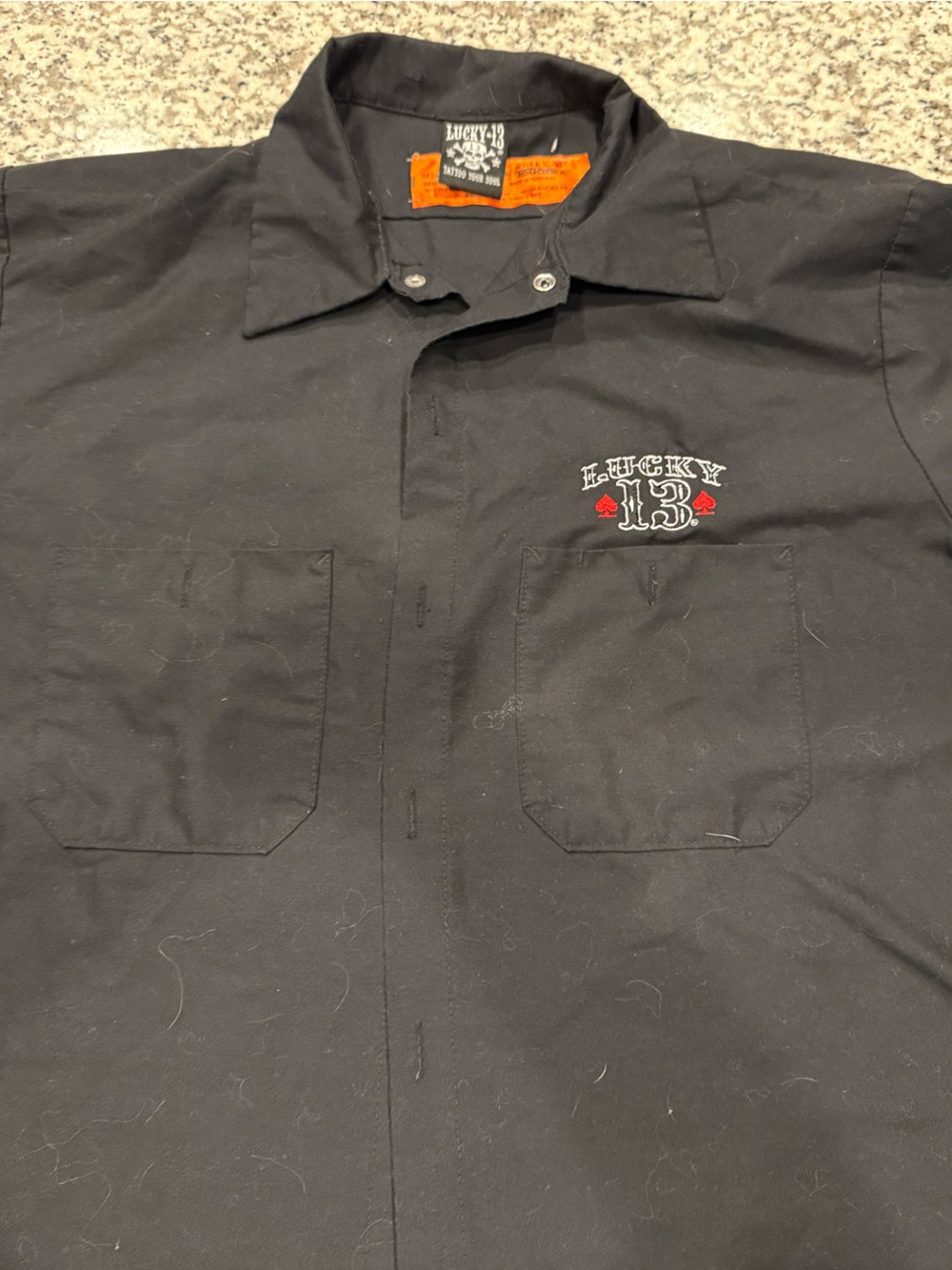 Lucky 13 Men's Black Casual Button-Down Shirt